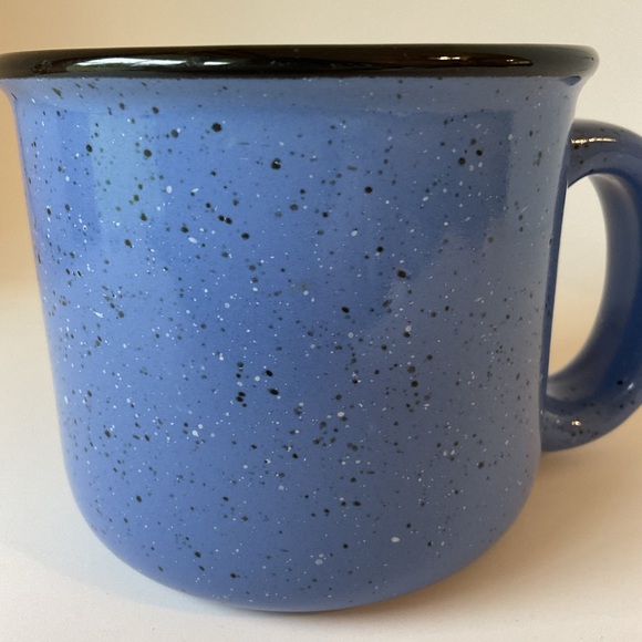 Blue Speckled Ceramic Camp Style Mug 12 Oz - Picture 12 of 14